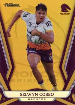 2023 NRL Traders Titanium - Gold Pearl Special #GS004 Selwyn Cobbo Front